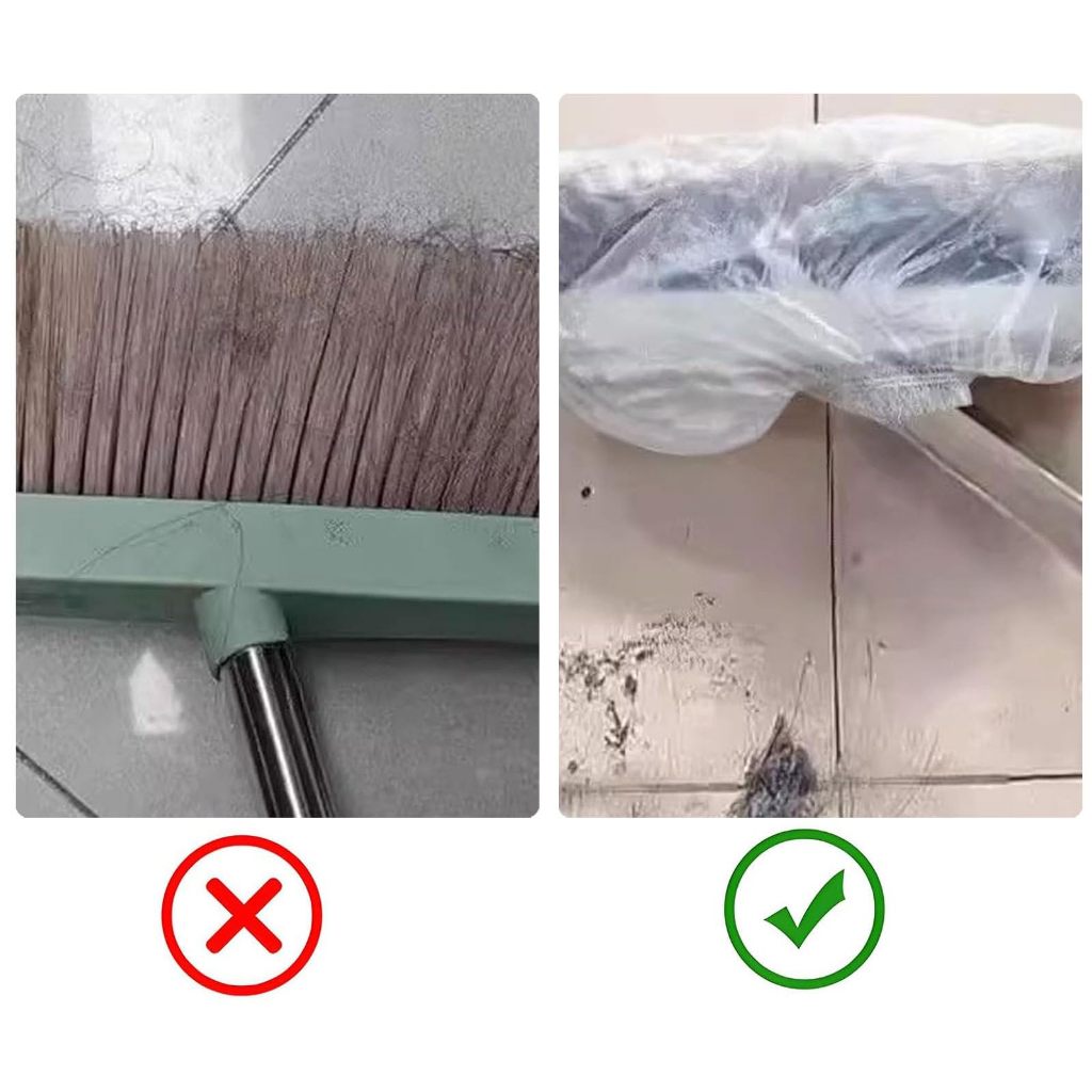 【100 ชิ้น】ปลอกไม้กวาดแบบใช้แล้วทิ้ง ปลอกป้องกันฝุ่นแบบไม่ต้องซัก อุปกรณ์ทำความสะอาด ติดตั้ง/ถอดออกได้ง่าย เหมาะสำหรับไม้กวาดและที่โกยผงแบบมาตรฐาน - รูปที่ 4