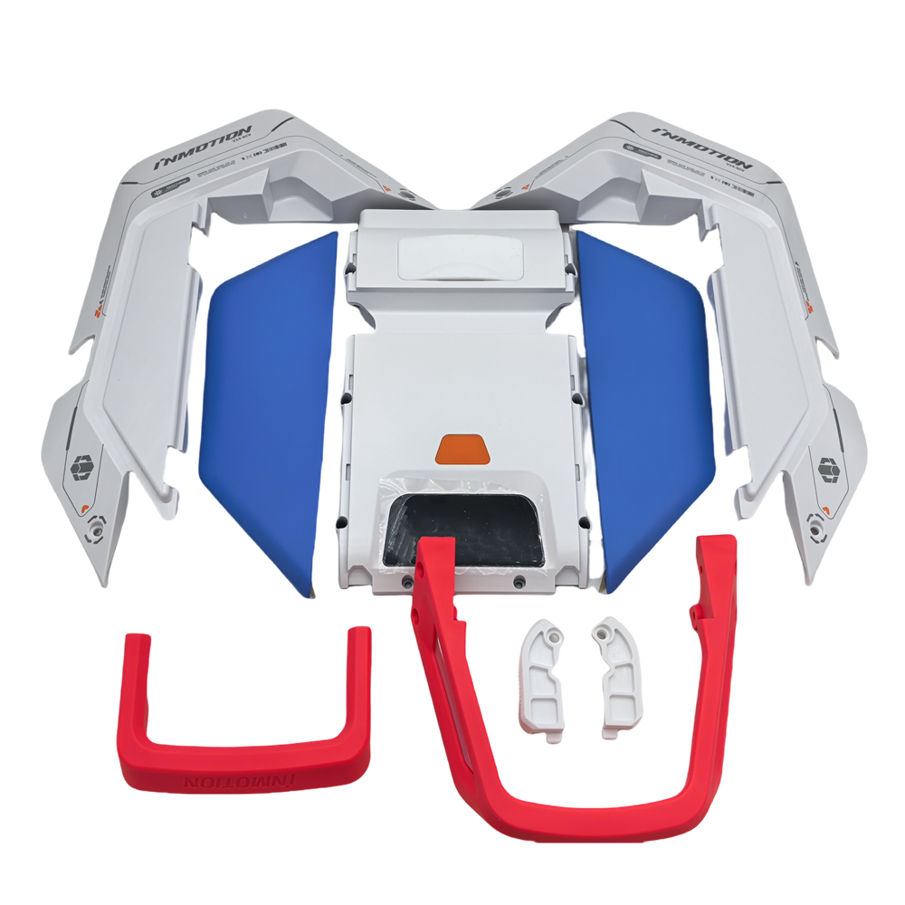 ชุดอุปกรณ์เสริมสำหรับ INMOTION V14: คู่มือการผจญภัยที่มาพร้อมกับฝาครอบด้านข้าง แผ่นรองเท้า และแฮนด์เ