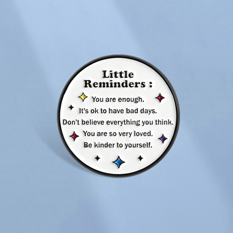 เล็ก ๆ น้อย ๆ เพิ่มความแรงบันดาลใจ สำหรับเคลือบขา พร้อมเข็มกลัด ของขวัญสำหรับเพื่อน