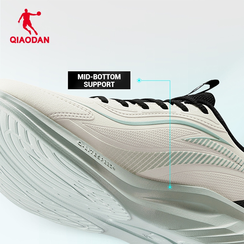 Qiaodan Rain Joy‌ ผู้ชายรองเท้าวิ่งฤดูหนาวที่อบอุ่นขนแกะหนังกันน้ําเบาะนุ่ม QXG023254233บี - รูปที่ 5