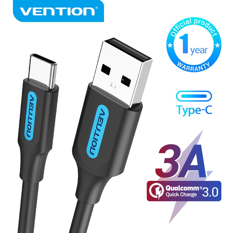 Vention สายชาร์จ Type-C เร็ว แรงทนทาน สำหรับมือถือและแล็ปท็อป
