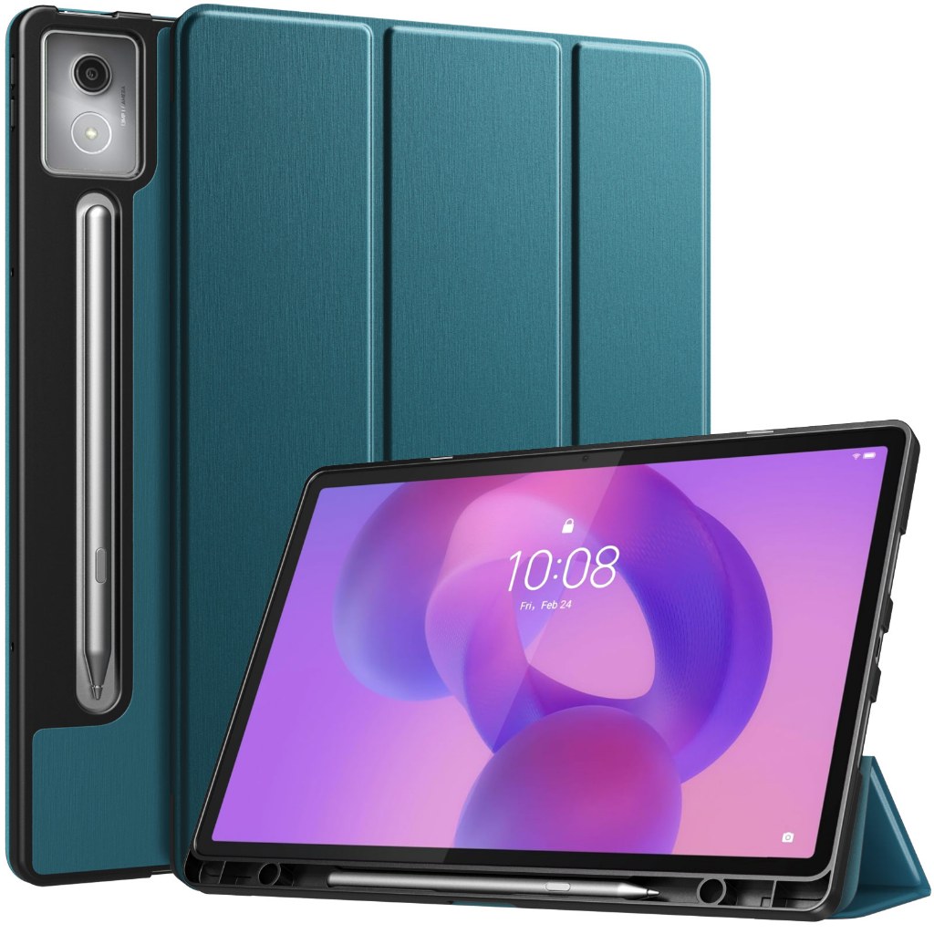 MoKo Ultra-Thin PU หนังสมาร์ท Trifold Stand Case Cover W/ในตัวผู้ถือปากกาสําหรับ Lenovo Idea Tab Pro