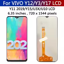 6.35 "สําหรับVivo Y11 Y12 Y15 Y17 Y3 จอแสดงผลLCDหน้าจอสัมผัสDigiziterสําหรับVivo Y11 2019 LCD U3X U1