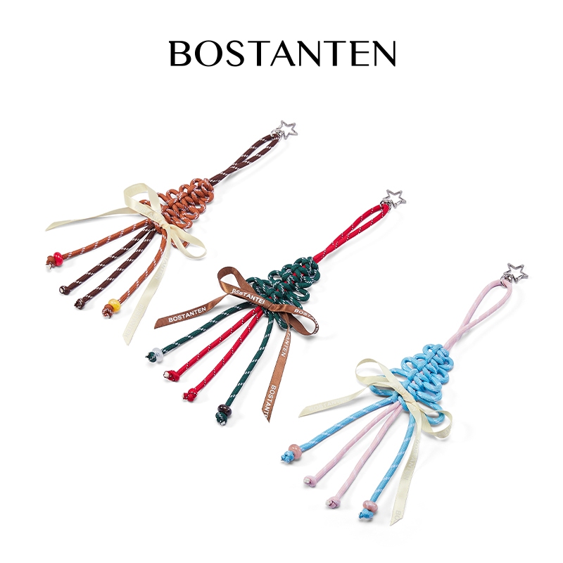 BOSTANTEN เครื่องประดับต้นคริสต์มาสสาน เครื่องประดับกระเป๋าแบบสีสันสดใสเก๋ไก๋