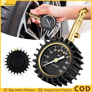 เครื่องวัดแรงดันลมยาง ความแม่นยำสูง 0-100 PSI แบบหน้าปัด ใช้ได้กับรถยนต์ทุกประเภท เกจ์วัดลมยางคุณภาพดี แข็งแรง ทนทาน ใช้งานง่าย มองเห็นชัด