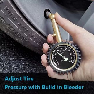 เครื่องวัดแรงดันลมยาง ความแม่นยำสูง 0-100 PSI แบบหน้าปัด ใช้ได้กับรถยนต์ทุกประเภท เกจ์วัดลมยางคุณภาพดี แข็งแรง ทนทาน ใช้งานง่าย มองเห็นชัด
