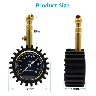 เครื่องวัดแรงดันลมยาง ความแม่นยำสูง 0-100 PSI แบบหน้าปัด ใช้ได้กับรถยนต์ทุกประเภท เกจ์วัดลมยางคุณภาพดี แข็งแรง ทนทาน ใช้งานง่าย มองเห็นชัด