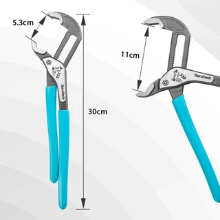 DURATECH 20/25/30CM คีมปั๊มน้ํา คีมปรับด่วน, ล็อคอัตโนมัติ, คีมร่อง, เหล็ก CR-V