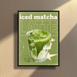 พิมพ์ผ้าใบ Matcha Wall | ศิลปะการตกแต่งผนังโปสเตอร์มัทฉะ
