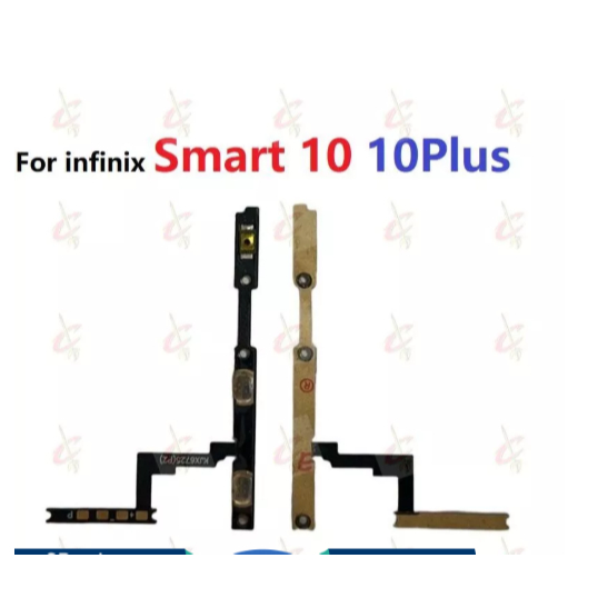 ปุ่มปรับระดับเสียงสวิตช์ไฟเปิดปิดดิ้นสําหรับ Infinix Smart 10 Plus HD X6725 X6725B