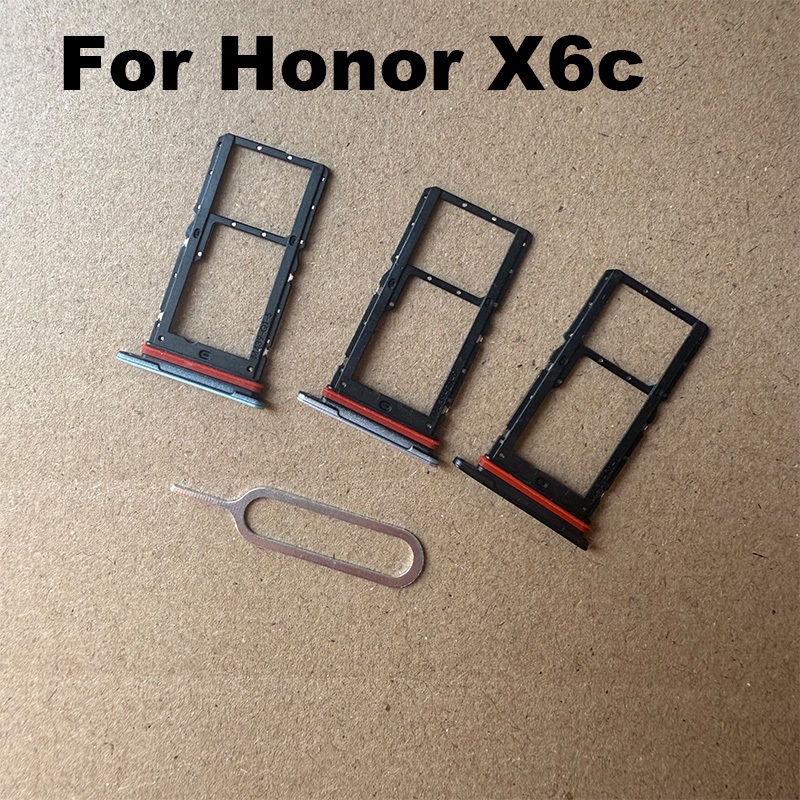 ใหม่สําหรับ Huawei Honor X6C ซิมการ์ดถาดผู้ถือซ็อกเก็ตอะแดปเตอร์เชื่อมต่ออะไหล่ซ่อมเปลี่ยน