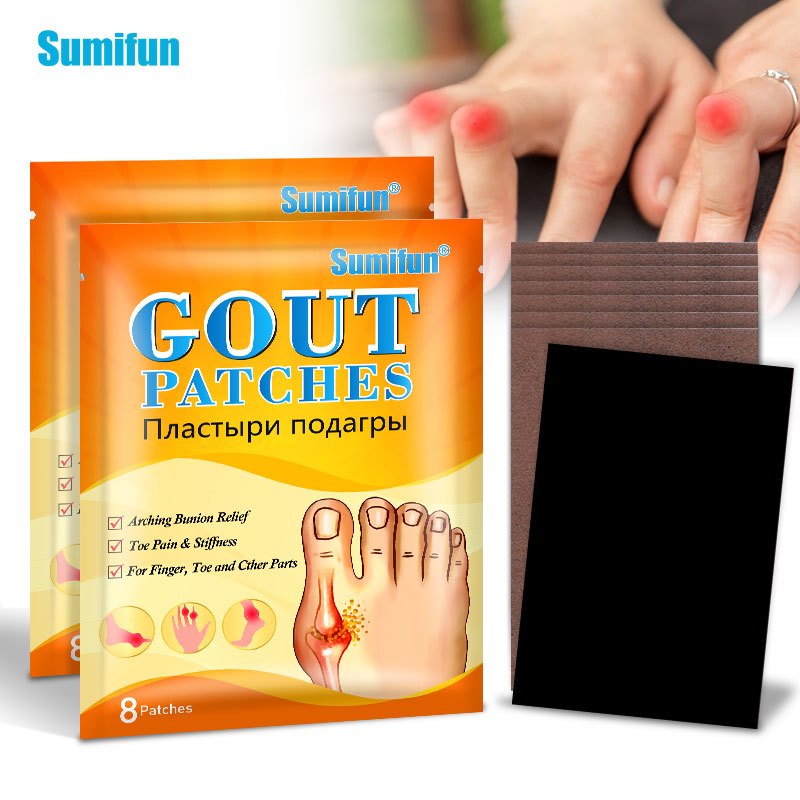 8 ชิ้น Sumifun Patch อ่อนโยนบรรเทานิ้วเท้านิ้วมือร่างกายนวดพลาสเตอร์