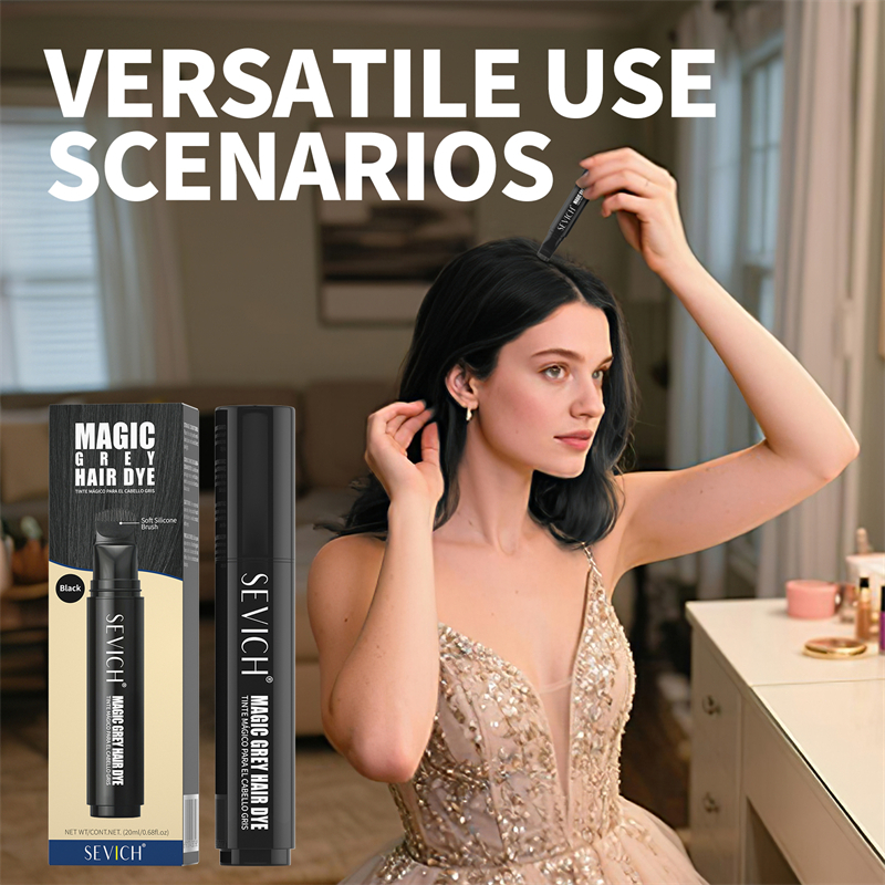 SEVICH เซวิช ปากกาย้อมผมกันน้ําชั่วคราวสีผมแปรงทันทีสีเทารากครอบคลุมย้อมผม 20มล