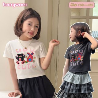 honeywears⚡พร้อมส่ง⚡เสื้อยืดแขนสั้นสำหรับเด็กผู้หญิงแบบใหม่ …