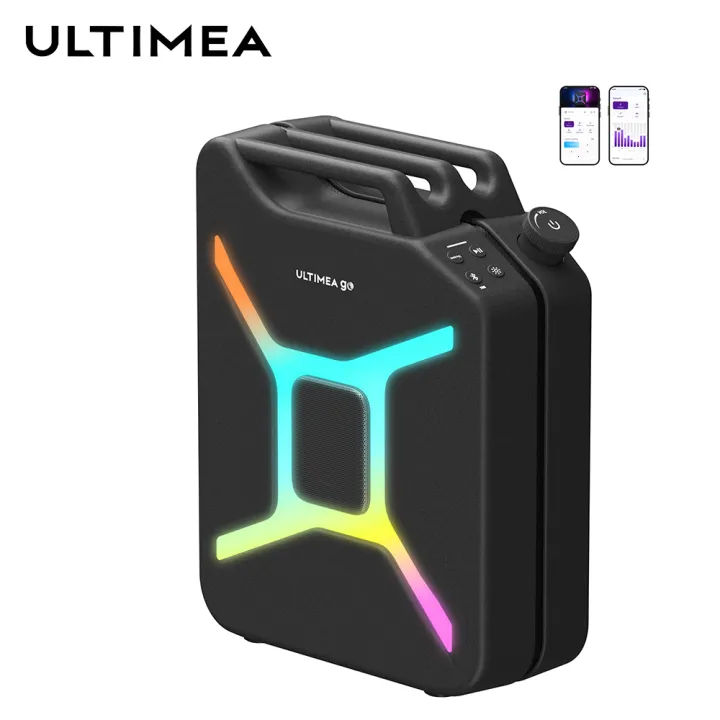 ULTIMEA 360° PartyBox ลำโพงปาร์ตี้บลูทูธ 300W Dual Mic Inputs & Guitar ใช้งานได้ 16 ชั่วโมง RGB Light Show APP Control