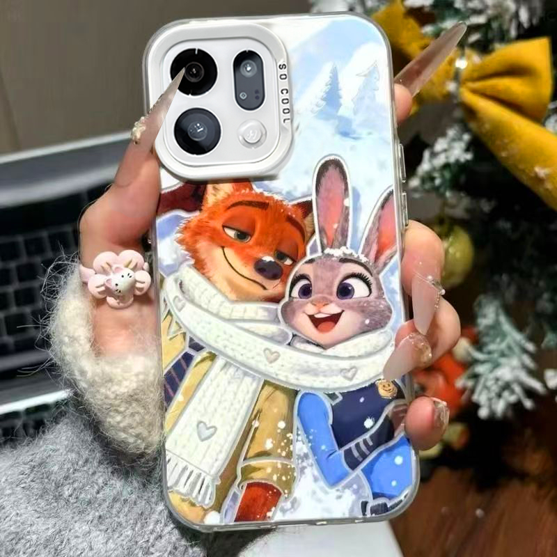 เคส OPPO Find X9 เคส OPPO Find X9 Pro เคสการ์ตูนสุดน่ารัก Zootopia Judy Nick คู่รัก กันกระแทก ขอบซิลิโคนอ่อนนุ่ม สัมผัสด้าน สำหรับผู้หญิง ผู้ชาย นักเรียน - รูปที่ 3