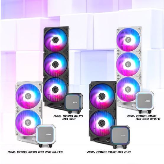 MSI AIO A13 MAG CORELIQUID CPU water cooler สําหรับ LGA1851/1700/AM5/AM4