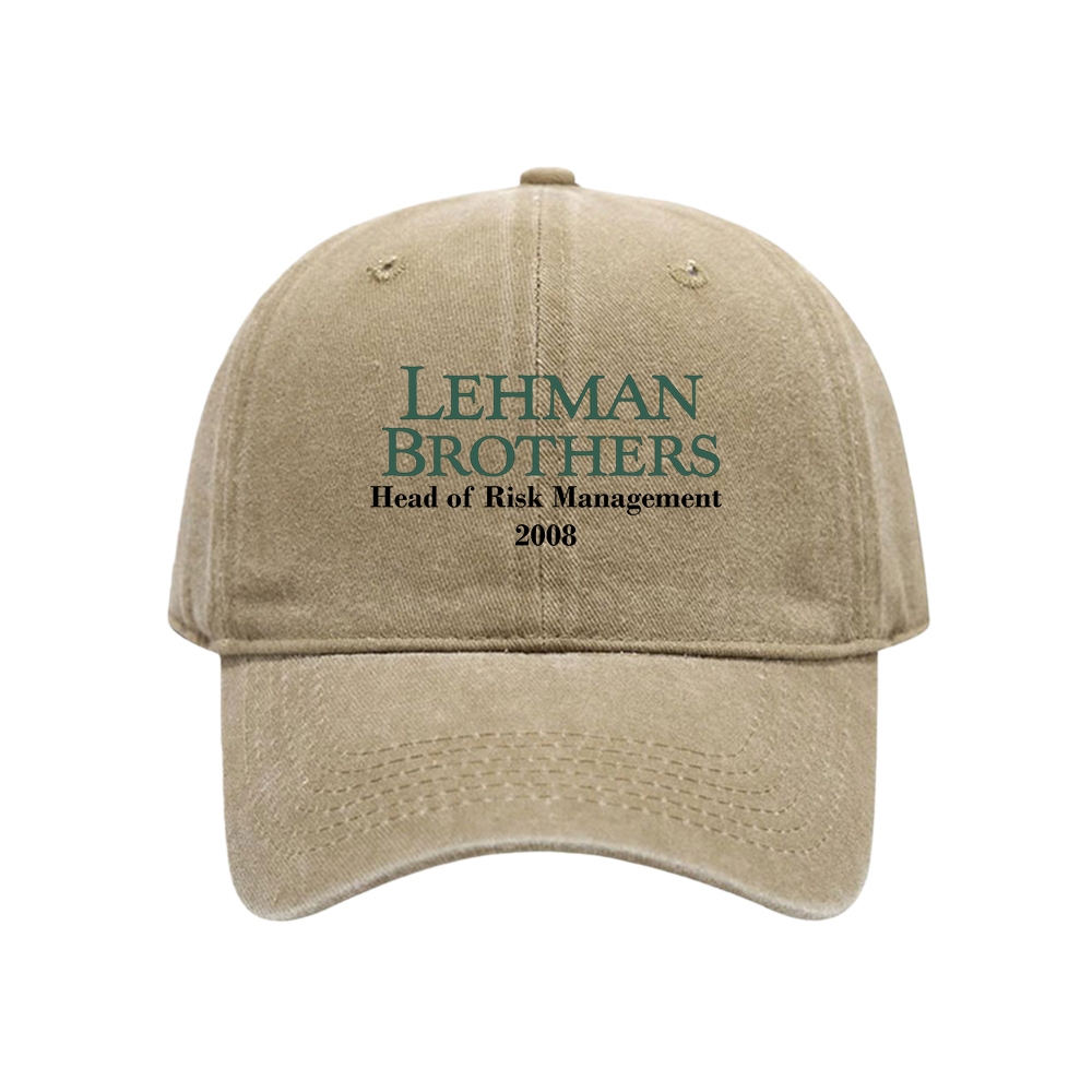 ผ้าฝ้าย 100% Retro Lehman Brothers Risk Management Department 2008 Trucker หมวก Unisex Distressed ล้