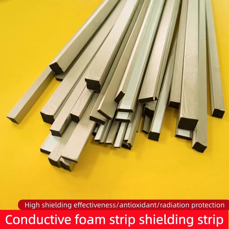 โฟมนําไฟฟ้า EMI Shielding Strip Shielding Foam ฟองน้ํานําไฟฟ้าโฟมอนุภาค D-type หนา