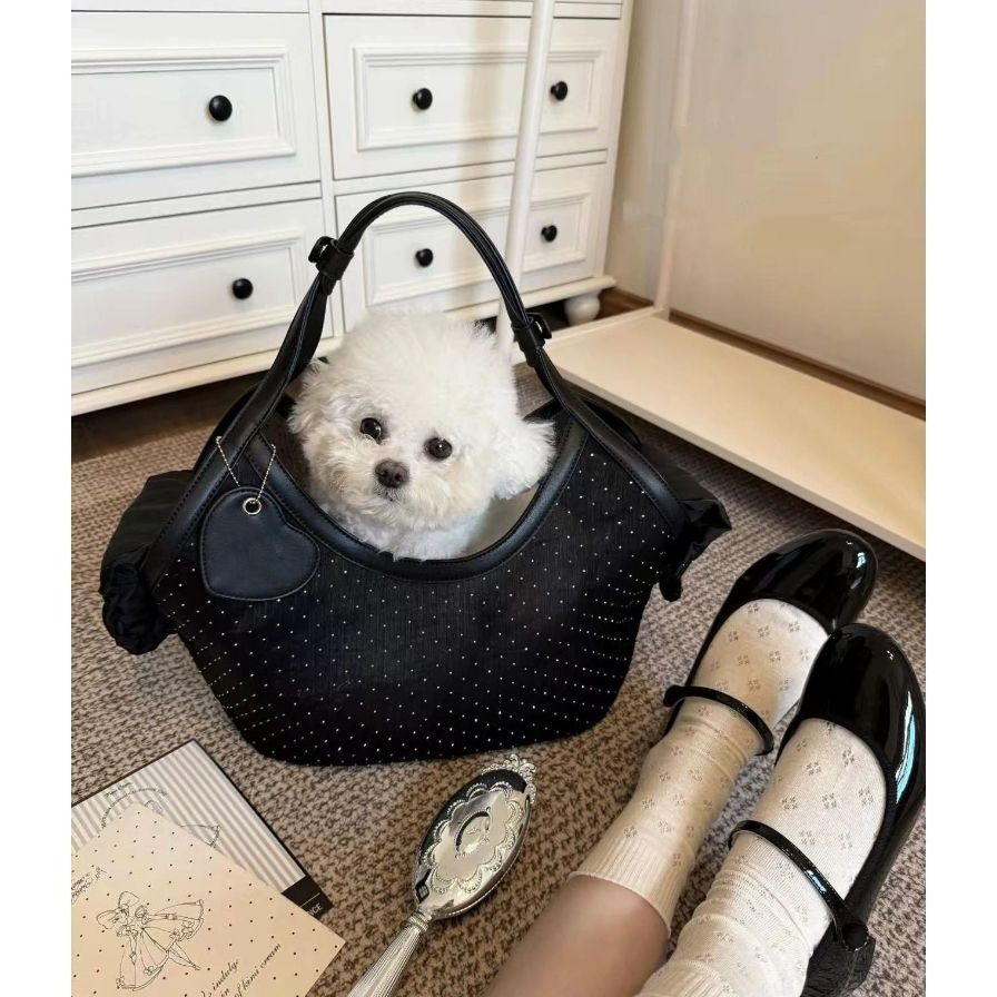 กระเป๋าแฮนด์โทท์ กระเป๋าเดินทางสัตว์เล็ก สไตล์ฝรั่งเศส ทันสมัย ไม่แพร่หลาย เกาหลี วันเก่า หญิง