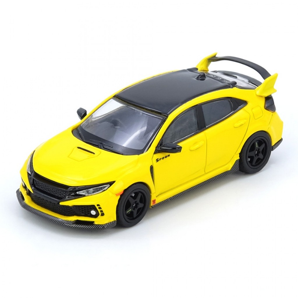 Inno64 IN64-FK8-YL 1/64 HONDA CIVIC TYPE-R FK8 สีเหลือง Diecast Scale รถโมเดล