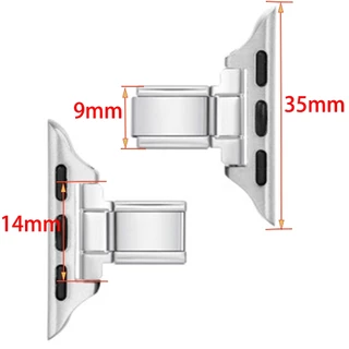 นาฬิกา Apple Mi ใหม่พร้อมขั้วต่อสร้อยข้อมือแบบโมดูลาร์อิตาลี DIY Splicing สร้อยข้อมืออุปกรณ์เสริม