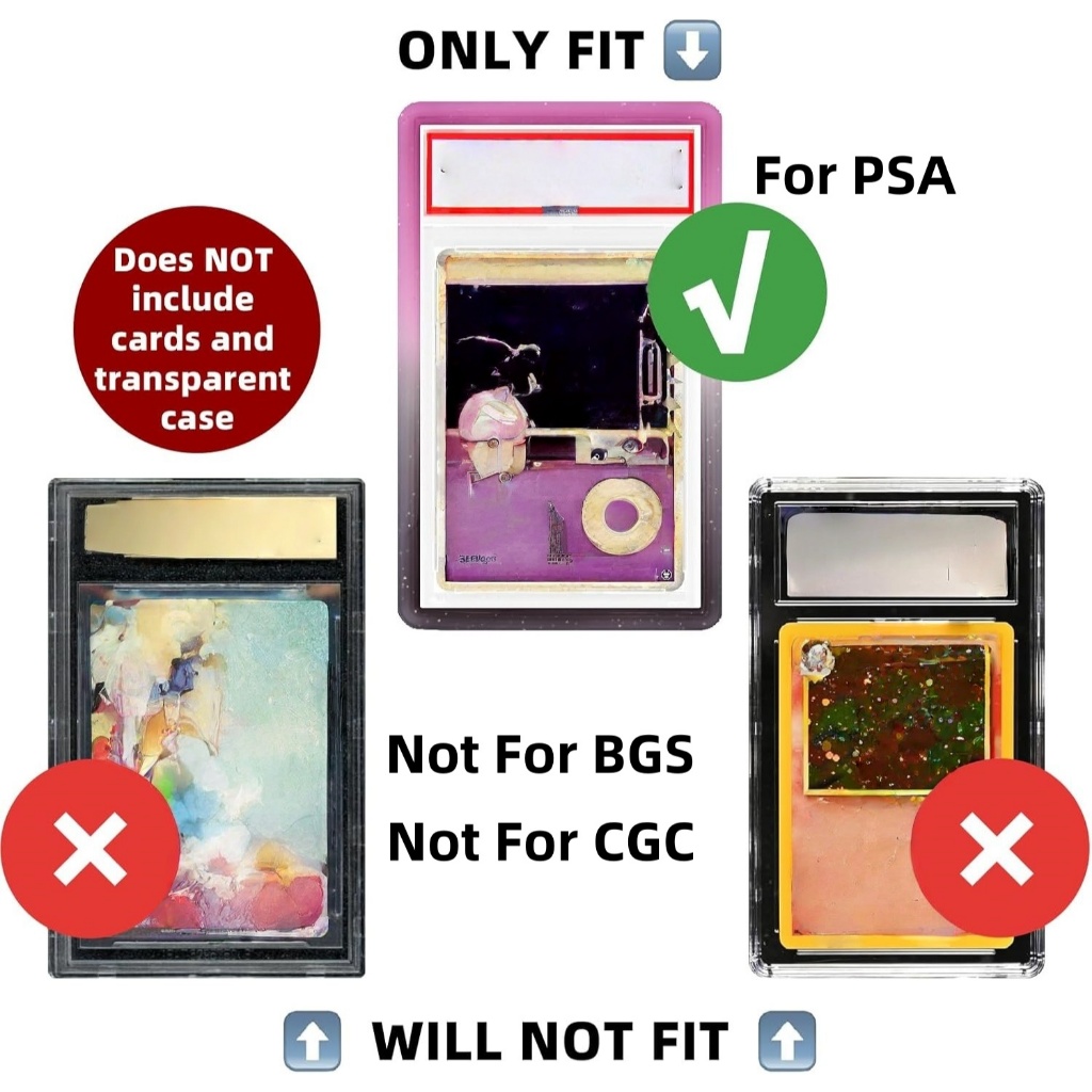 13.97 x 8.5 ซม. 2 ชิ้นสําหรับ PSA Graded การ์ด 35 PT Gradient สี Glitter Slab Guard TPU Slab Protector Graded Guard กันชน ราคา ถูกที่สุด ดีลบีเคเค แกลเลอรีภาพที่ 7