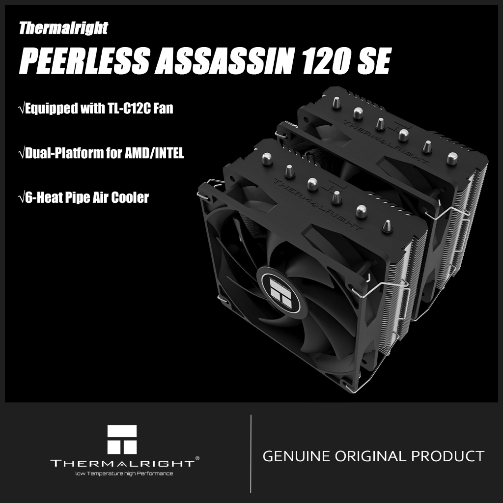 Thermalright Peerless Assassin 120 SE CPU Air Cooler PA120 SE ติดตั้งพัดลม TL-C12C Dual-แพลตฟอร์มสํา