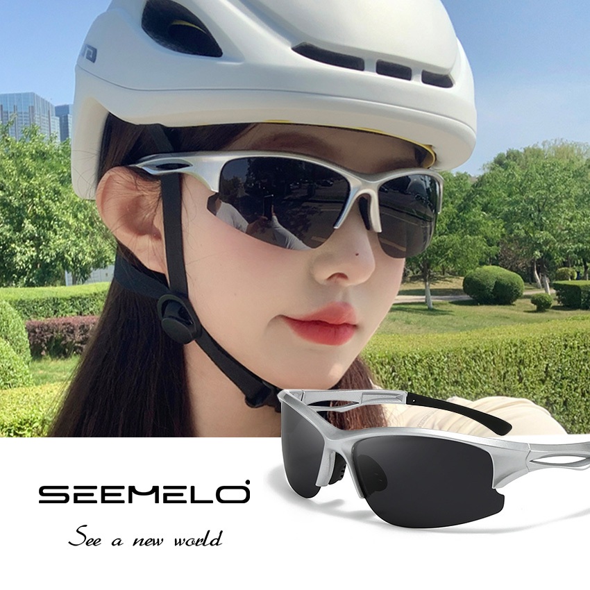 SEEMLO ผู้ชายผู้หญิงแว่นตากันแดด TAC แว่นตาขับรถโพลาไรซ์ UV400 แว่นตาน้ําหนักเบาแว่นตากันแดด Clear Vision ขี่จักรยานแว่นตาวิ่ง