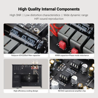 AIYIMA A80 เครื่องขยายเสียงสเตอริโอ HiRes TPA3255 DAC บลูทูธ PFFB 300Wx2 Class D 2.0 Digital Amp
