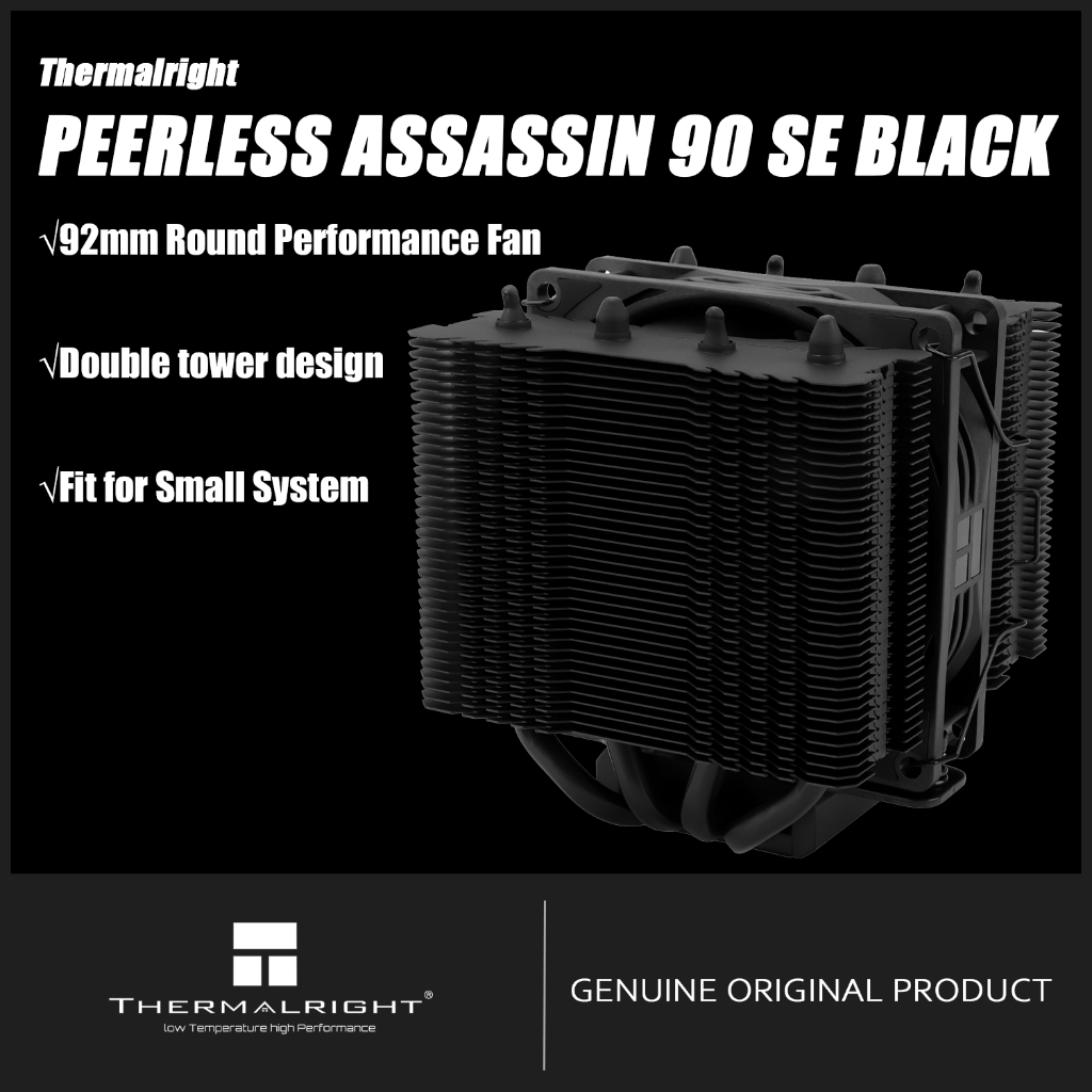 Thermalright Peerless Assassin 90 SE สีดํา CPU Air Cooler PA90 SE สีดําติดตั้ง TL-P9 Quiet Mini Perf