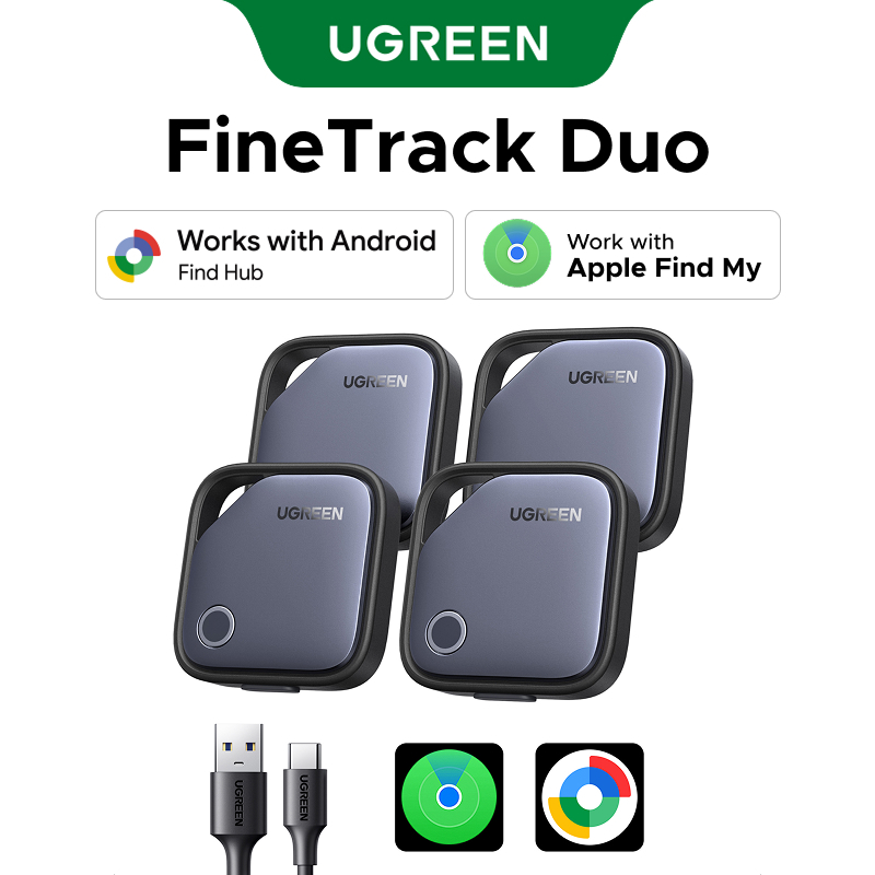UGREEN FineTrack Duo 2 in1 Smart Tag Smart Locator Anti Lost Tracker Finder Locator ใช้งานร่วมกับ iO