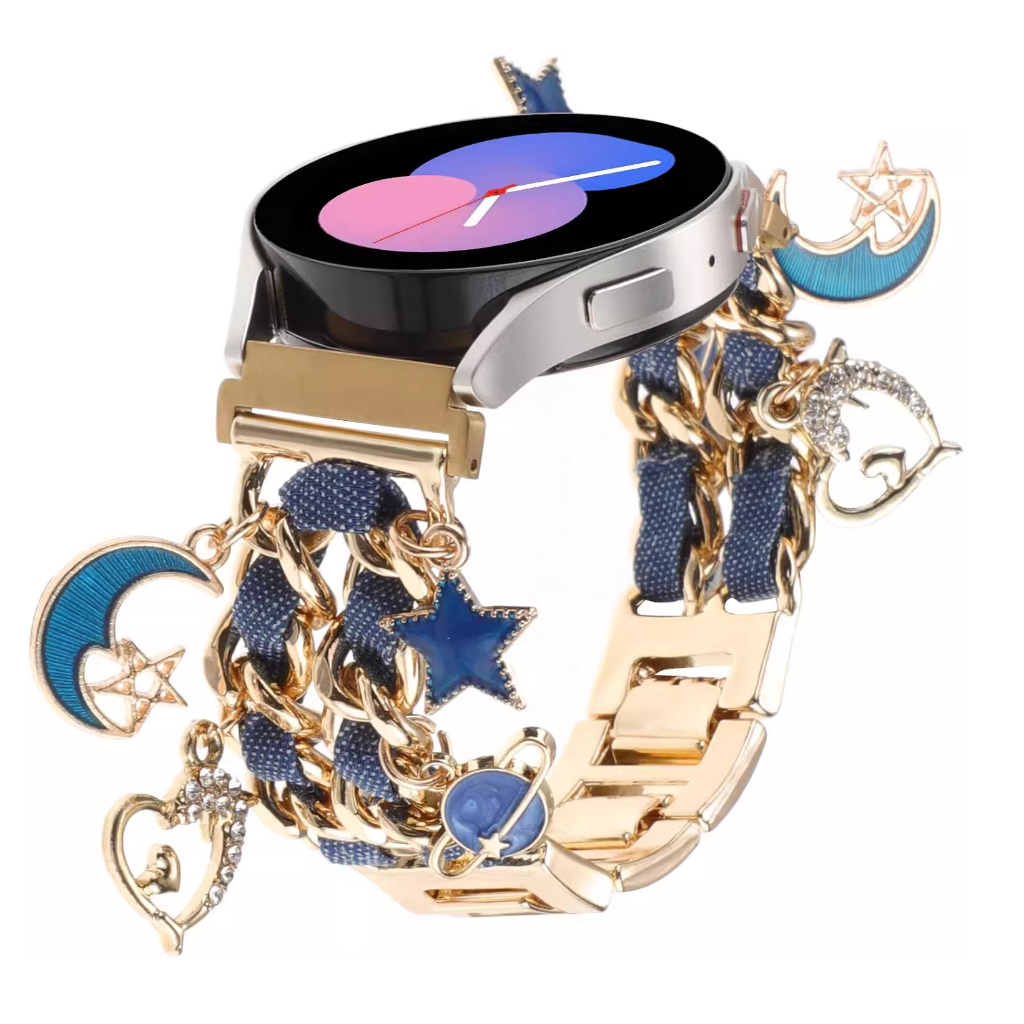 Chain Leather Pendant Strap For Huawei watch gt 6 pro สาย Huawei watch gt 6 Strap Huawei watch GT 5 สาย huawei watch gt 5 pro / Huawei GT6 สาย Huawei GT5 Pro / GT2/ Huawei GT3/ huawei GT4 / Redmi watch 5 Active สาย Galaxy watch 6 5/ Galaxy watch 7 Strap - รูปที่ 7