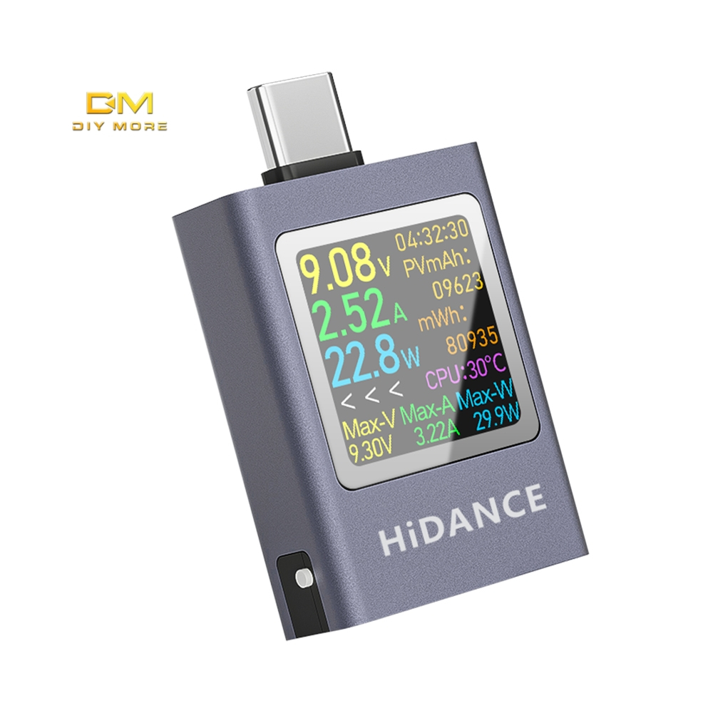 DIYMORE HDC-085C DC 4.5 ~ 50V 12A มัลติฟังก์ชั่น Type-C charger เครื่องตรวจจับแรงดันไฟฟ้าและกระแส