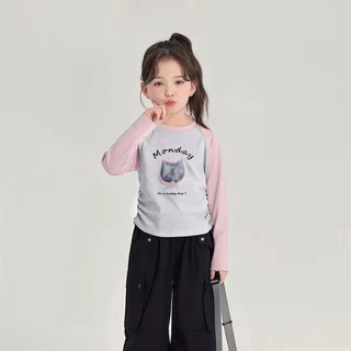 SweetKids พร้อมส่งจากกทม🌸เสื้อยืดแขนยาวเด็กผู้หญิงแฟชั่น🍓เสื้อคอกลมเด็ก ลายการ์ตูนสุดน่ารัก ลำลอง แมทช์ง่าย เนื้อนุ่ม เหมาะสำหรับเด็กผู้หญิงใส่ในทุกโอกาส