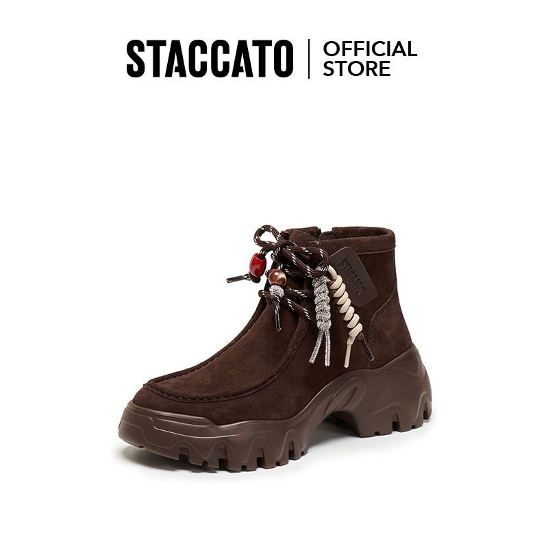 Staccato Women's Sporty Ankle Boots Platform Slimming Casual Ankle Boots EIX02