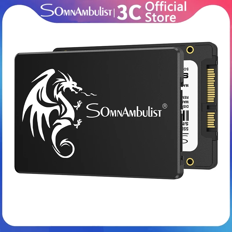 SomnAmbulist-2.5 "SATA III ความเร็วสูง (6Gb/s) SSD, รองรับโลโก้ที่กําหนดเอง, 512GB/480GB/256GB/240GB ไดรฟ์ Solid State ในตัว, หน่วยความจําอัพเกรดง่ายและจัดเก็บข้อมูล