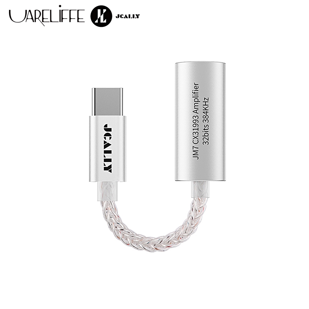 Uareliffe FAAEAL JCALLY JM7 แบบพกพาหูฟังเครื่องขยายเสียงอะแดปเตอร์ Type-C ถึง 3.5 มม.ฟรีรองรับโทรศัพ