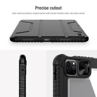 Nillkin สมาร์ทกันชนหนังสําหรับ iPad Pro 11 12.9 2022 A16 Air 6 Air 13 Air 11 Mini 7 6 Air 5 Air 4 10.9 2020 กรณีกันกระแทกกล้องฝาครอบป้องกันพร้อมผู้ถือ