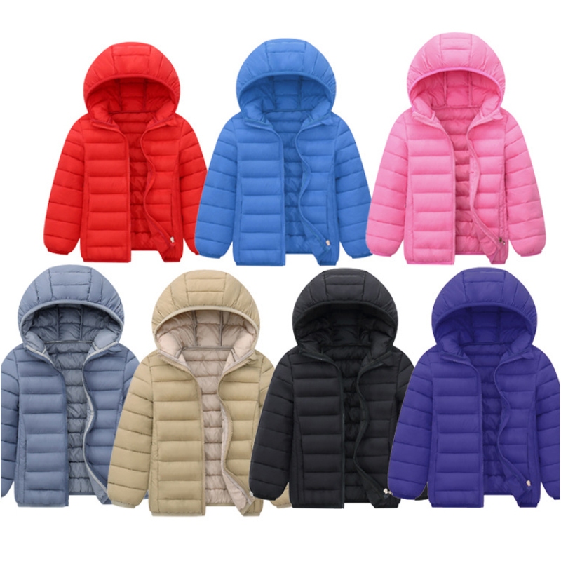 เสื้อแจ็คเก็ตผ้าฝ้ายสำหรับเด็กอายุ 3-11 ปี กันลม และอบอุ่น ในฤดูใบไม้ร่วลและฤดูหนาว