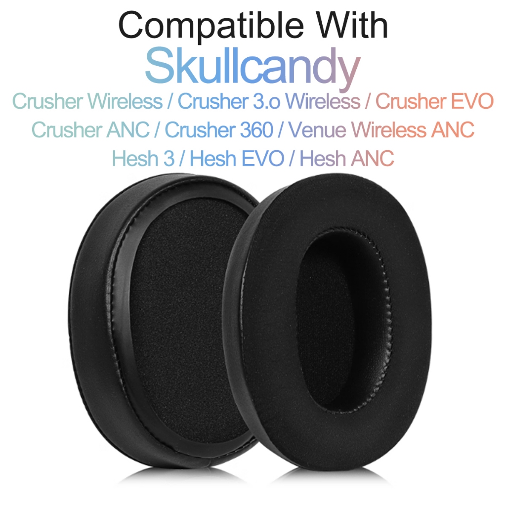 เปลี่ยน Cooling Gel แผ่นรองหูฟังสําหรับ SkullCandy Crusher 3 ไร้สาย 360 Venue Hesh 3 EVO ANC หูฟังแผ่นรองหูฟังฟองน้ําชุด Earmuffs
