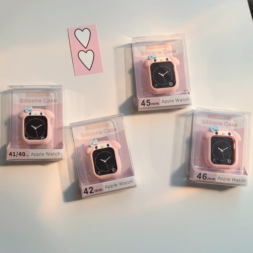 เคสนาฬิกาซิลิโคน Melody [เฉพาะเคสนาฬิกา] เหมาะสําหรับ Apple Watch 40/41/42/45/46 มม.น่ารักการ์ตูน Simple Fashion Watch Case Niche Creative All-Match
