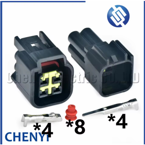 4 Pin Auto กันน้ําเชื่อมต่อคอยล์จุดระเบิดปลั๊ก FW-C-4F-B PA045-04027 FW-C-4M-B 12444-5504-2 สําหรับ Furukawa Suzuki Yamaha Ford