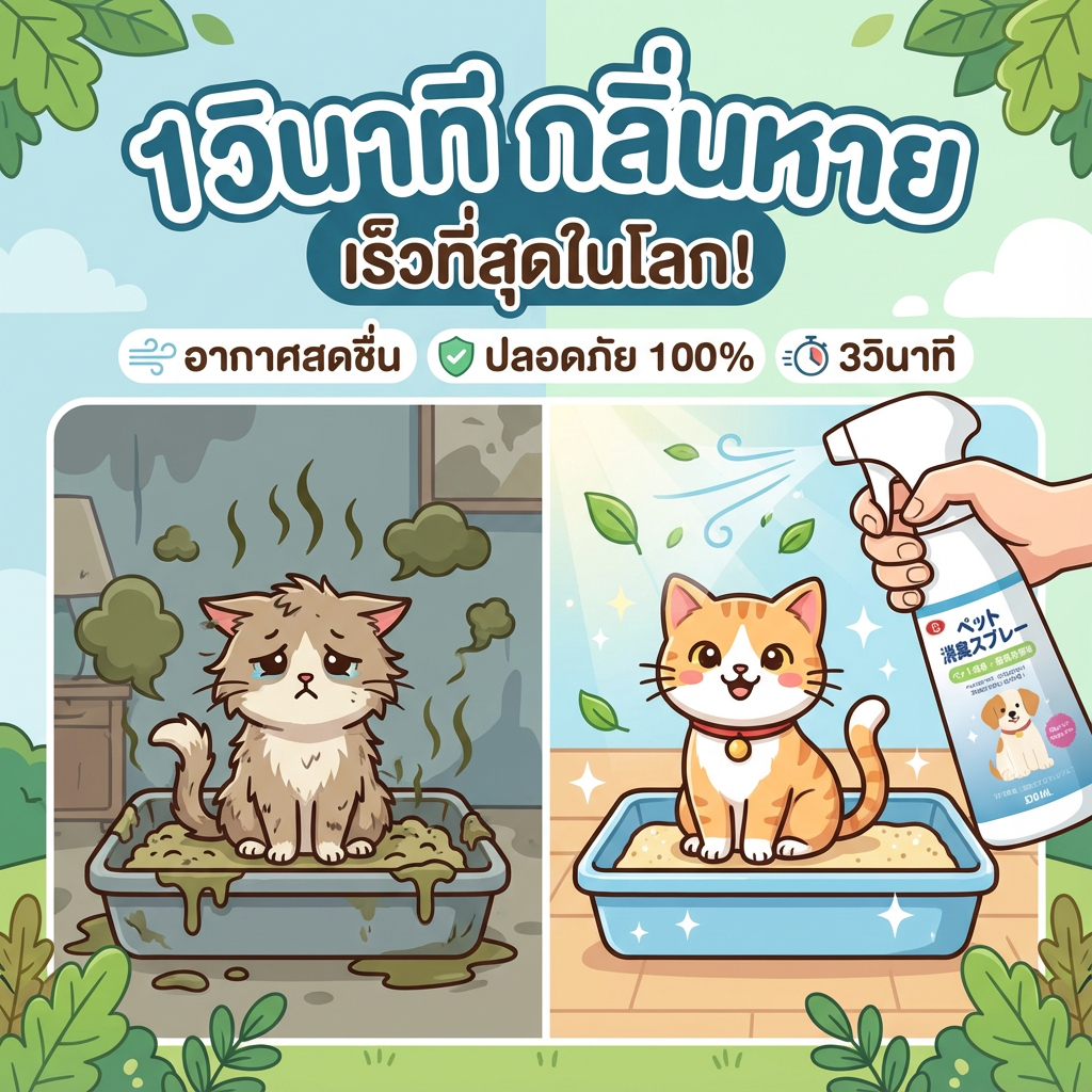 ขจัดกลิ่นและฆ่าเชื้อ 1 วินาที Max สเปรย์ดับกลิ่นสัตว์เลี้ยง สเปรย์ดับกลิ่นฉี่แมว 510ML ดับกลิ่นทรายแมว สเปรย์ดับกลิ่นสุนัข กำจัดกลิ่นฉี่แมว กำจัดกลิ่นทรายแมว