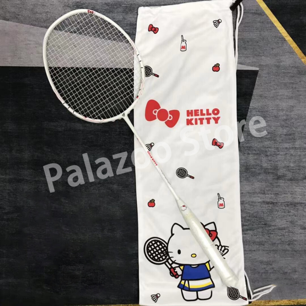 【จัดส่งในวันเดียวกัน】VICTOR ไม้แบดมินตัน Hello Kitty DriveX KT ไม้แบดมินตันคาร์บอนไฟเบอร์น้ำหนักเบาพ