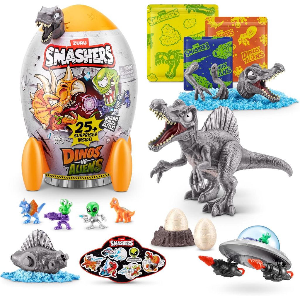 Smashers Dinosaur and Alien Medium (ไดโนเสาร์) ZURU, Boy Crushable Egg Toy