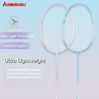 KAWASAKI คาวาซากิ 2 ชิ้นไม้แบดมินตันคู่แร็กเก็ตใหม่ KD-1PRO แท้คาร์บอนไฟเบอร์ทนทาน Ultra-light ให้ 3 ชิ้นแบดมินตัน + 2 ชิ้น Grips