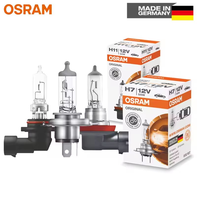 OSRAM OSRAM H1 H3 H4 H7 H11 9005 9006 ไฟหน้าสีขาว H8 H9 H16 HB3 HB4 Far Near Light หมอก 12V รถหลอดไฟ