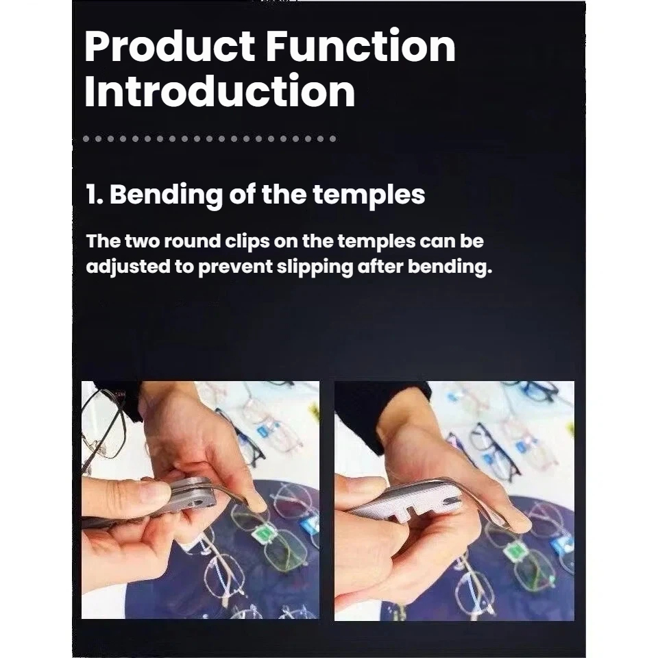 เครื่องมือดัดและปรับขาแว่นตา ตัวปรับกรอบแว่นอเนกประสงค์ ตัวปรับความโค้งของแว่นตา ตัวดัดกรอบแว่น และตัวปรับแป้นจมูกขาแว่นตา - รูปที่ 4