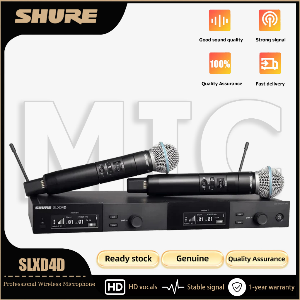 Shure SLXD4D/B58A ไมโครโฟนไร้สายสองช่อง